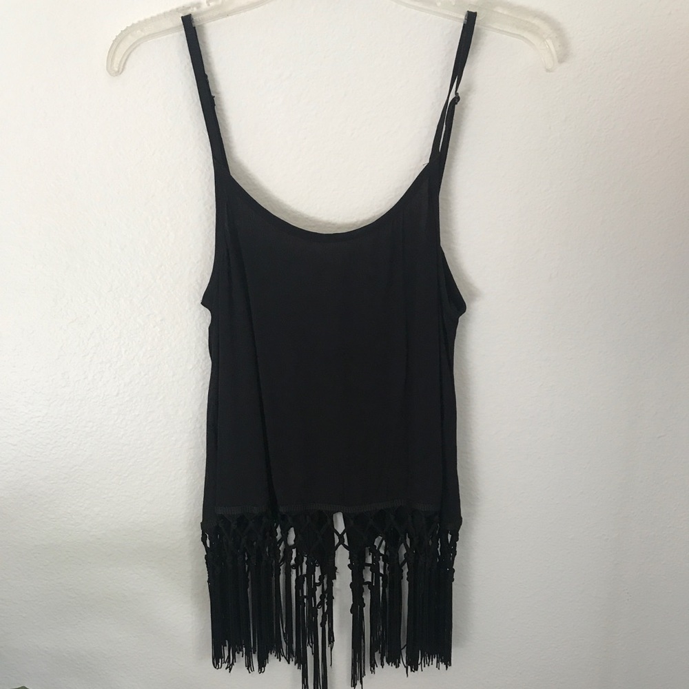 Black fringe tank